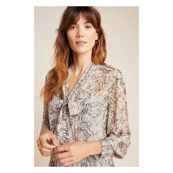 NWOT Anthropologie Conditions Apply Avimanya Sheer Shimmer Maxi Dress Size Small - Picture 4 of 14